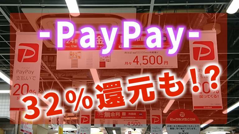 Paypay ペイペイ で洗濯機購入 ビックカメラは還元率最高32 も スマイル タイム